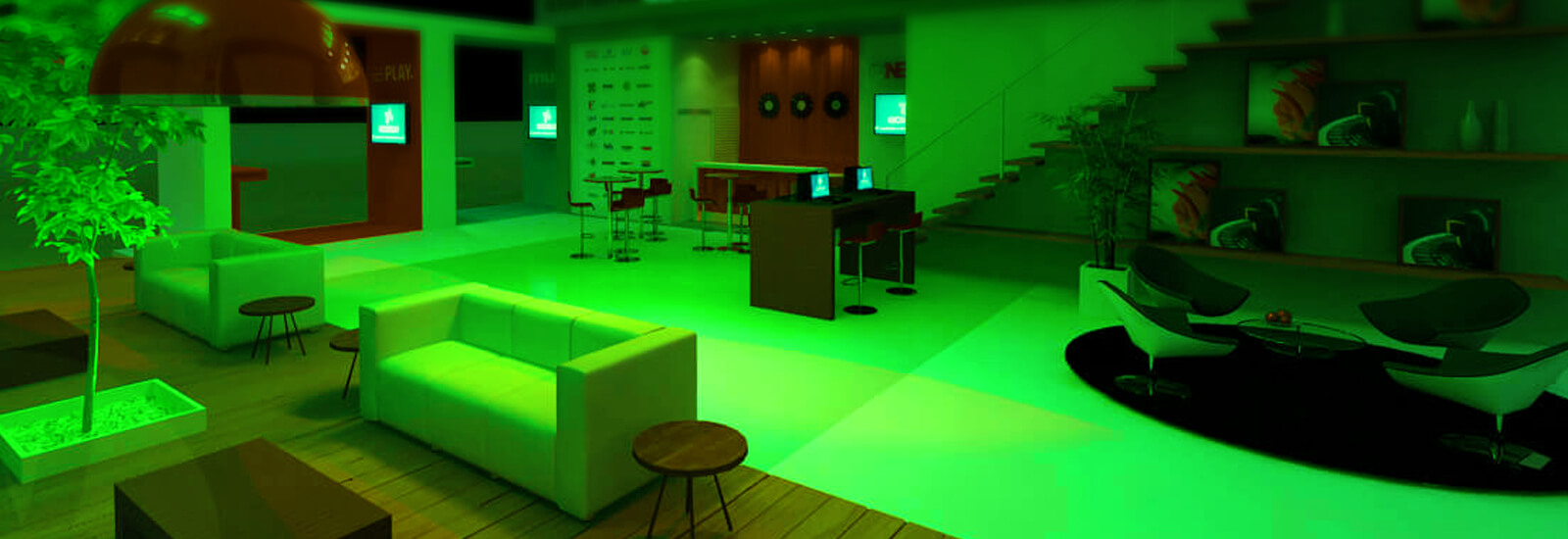 Projeto - interior do stand Globosat